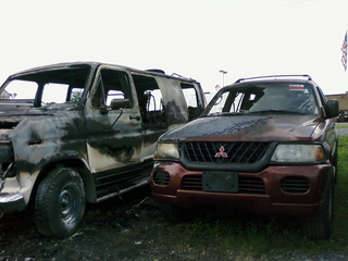 Illustration for article titled Cash For Clunker Engine Disabling Leads To Fire